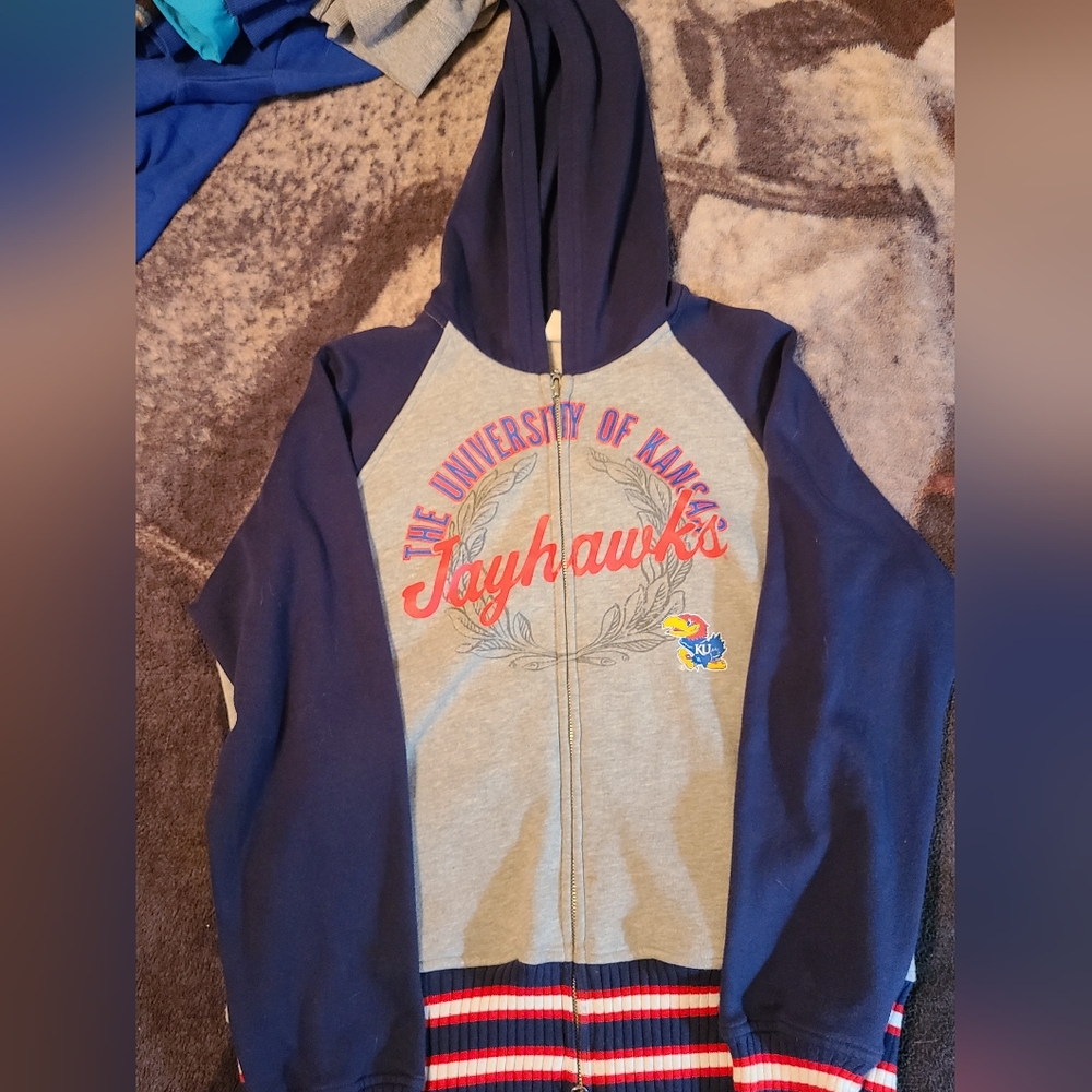 Womens KU Jayhawks Zip-up Hoodie